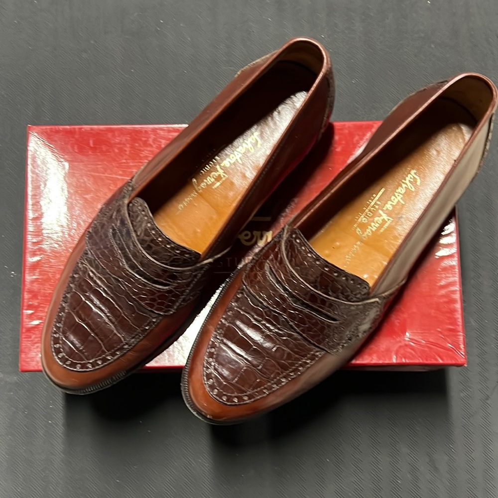 Ferragamo croc loafer